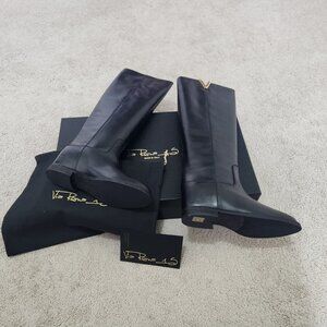 Via Roma 15 TDM leather boots + V gold 2568 Size 40 EU / 10 US